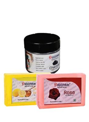 Herbal Charcoal scrub with Rose Soap And Lemon Honey Soap 1