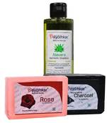 Herbal Alovera Shampoo with Rose Soap And Charcoal  Soap