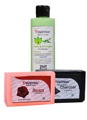 Herbal Amla Brinjraj Conditioner with Rose Soap And Charcoal  Soap 1