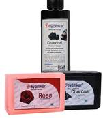 Herbal Charcoal Peel of Mask with and Rose Soap And Charcoal  Soap