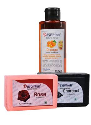 Herbal Orange Peel Of Mask with Rose Soap And Charcoal  Soap 1
