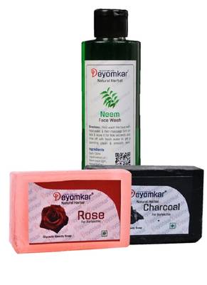Herbal Neem FaceWash with Rose Soap And Charcoal  Soap 1