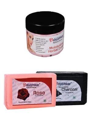 Herbal Cream with Rose Soap And Charcoal  Soap 1