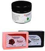 Herbal Alovera Gel with Rose Soap And Charcoal Soap