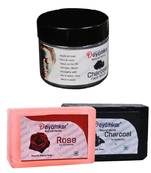 Herbal Charcoal scrub with Rose Soap And Charcoal  Soap