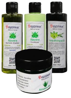 1 Alovera shampoo 1 Alovera Conditioner 1 Amla Oil 1 Alovera Gel 1