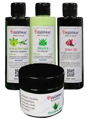 1 Amla Brinjraj shampoo 1Alovera Conditioner 1 Onion Oil 1 Alovera Gel 1