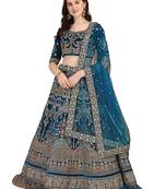 Amrutam Fab Bridalwear Blue Color Sequence & Coding Embroidery Work Lehenga choli (LC 3003)