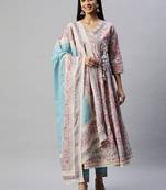 Pink gotta patti cotton salwar
