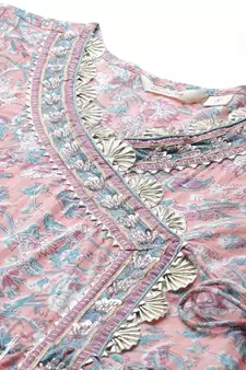 Pink gotta patti cotton salwar