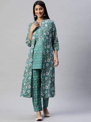 Green mirror cotton salwar 1