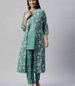 Green mirror cotton salwar