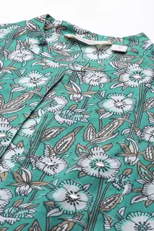 Green mirror cotton salwar