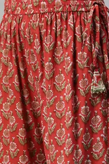 Red zardosi cotton salwar
