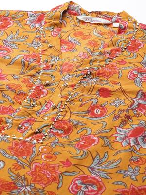Mustard sequins cotton salwar 2