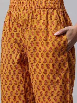 Mustard sequins cotton salwar 3