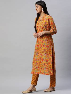 Mustard sequins cotton salwar 4