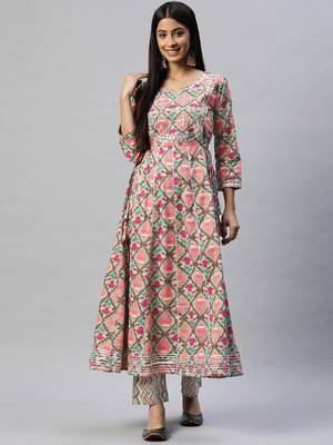 Green mirror cotton salwar 1