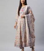 Cream gotta patti cotton salwar