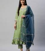 Green gotta patti cotton salwar