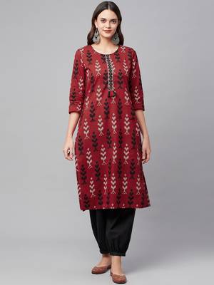 Maroon gota cotton salwar 1