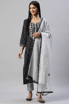Black zari cotton salwar