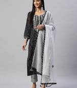Black zari cotton salwar