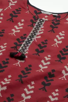 Maroon gota cotton salwar