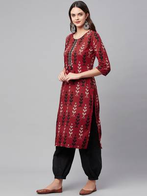 Maroon gota cotton salwar 4