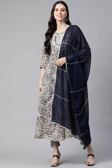 Beige gotta patti cotton salwar