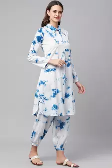 White gota cotton salwar