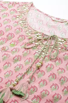 Pink gotta patti cotton salwar