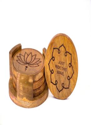 Quirky Coasters Round With Stand Set Of 4 1