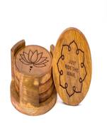 Quirky Coasters Round With Stand Set Of 4