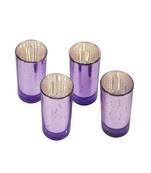 Purple Glass Votive Set of 4