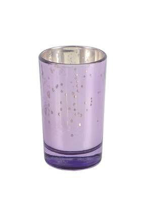 Purple Glass Votive Set of 4 3