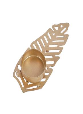 Leaves Shape Tealight Holder Set of 4 4