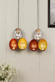 Wall Three Color Tealight Holder Set of 2