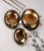 Black & Gold Tyre Urli Set of 3