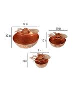 Copper FLower Urli Set of 3