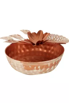 Copper FLower Urli Set of 3
