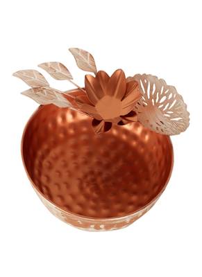 Copper FLower Urli Set of 3 4