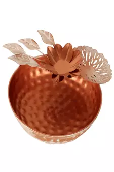Copper FLower Urli Set of 3