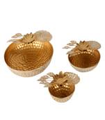Gold FLower Urli Set of 3