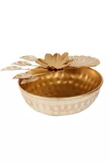 Gold FLower Urli Set of 3