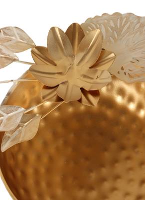Gold FLower Urli Set of 3 4