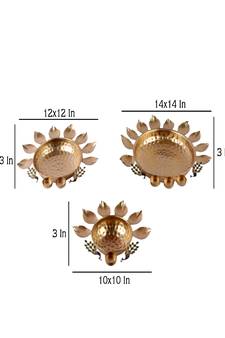 Peacock Flower Uruli Set of 3