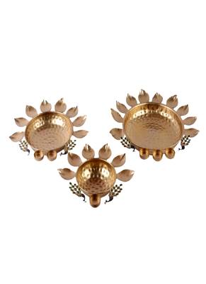 Peacock Flower Uruli Set of 3 2