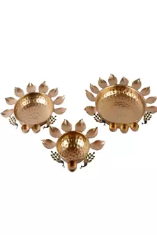 Peacock Flower Uruli Set of 3