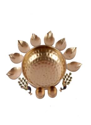 Peacock Flower Uruli Set of 3 4